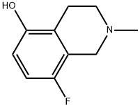 8-fluoro-2-methyl-1,2,3,4-tetrahydroisoquinolin-5-ol Struktur