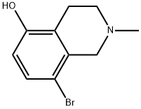 8-bromo-2-methyl-1,2,3,4-tetrahydroisoquinolin-5-ol Struktur