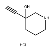 3-Ethynylpiperidin-3-ol hydrochloride Struktur