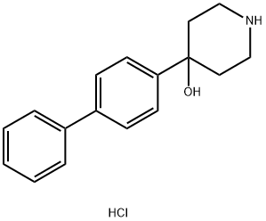 4-(4-phenylphenyl)piperidin-4-ol hydrochloride Struktur