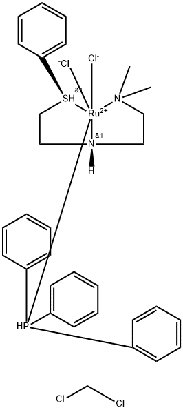 N2](triphenylphosphine)ruthenium(II), compd. with dichloromethane Struktur