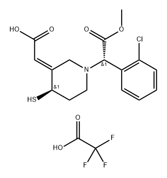 Clopidogrel Thiol Metabolite H2 Isomer TFA Salt Struktur