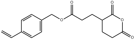 (4-Ethenylphenyl)methyltetrahydro-2,6-dioxo-2H-pyran-3-propanoate Struktur