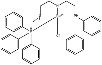 Dichloro[N-[2-(diphenylphosphino-κP)ethyl]-2-(methylthio-κS)ethanamine-κN](triphenylphosphine) ruthenium Struktur