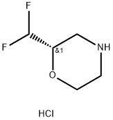 Morpholine, 2-(difluoromethyl)-, hydrochloride, (2S)- Struktur