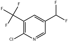 2-Chloro-5-(difluoromethyl)-3-(trifluoromethyl)pyridine Struktur