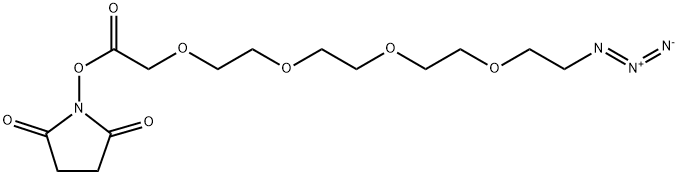 Azido-PEG4-CH2CO2-NHS Struktur