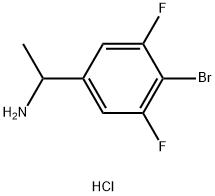 1-(4-bromo-3,5-difluorophenyl)ethan-1-amine hydrochloride Struktur