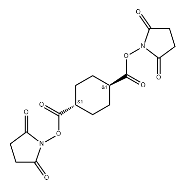 trans-Bis(2,5-dioxopyrrolidin-1-yl) cyclohexane-1,4-dicarboxylate Struktur