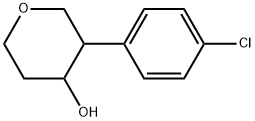 3-(4-chlorophenyl)tetrahydro-2H-pyran-4-ol Struktur