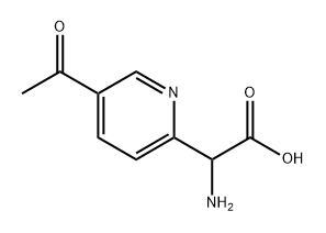 2-(5-acetylpyridin-2-yl)-2-aminoacetic acid Struktur