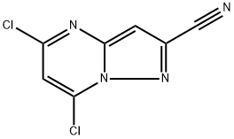 5,7-dichloropyrazolo[1,5-a]pyrimidine-2-carbonitrile Struktur