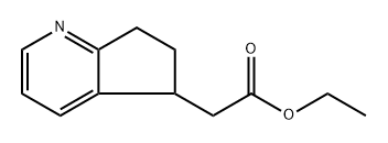 ethyl 2-(6,7-dihydro-5H-cyclopenta[b]pyridin-5-yl)acetate Struktur