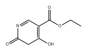 3-Pyridinecarboxylic acid, 5,6-dihydro-4-hydroxy-6-oxo-, ethyl ester Struktur