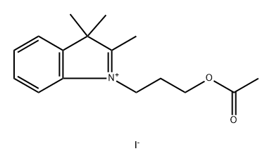 3H-Indolium,1-[3-(acetyloxy)propyl]-2,3,3-trimethyl-,iodide(1:1) Struktur