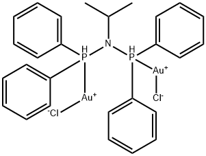 Gold, dichloro[μ-[N-(diphenylphosphino)-N-(1-methylethyl)-P,P-diphenylphosphinous amide-P:P']]di- (9CI) Struktur