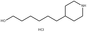 4-Piperidinehexanol, hydrochloride (1:1) Struktur