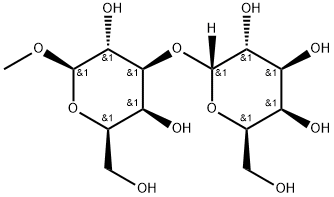 Methyl 3-O-α-D-galactopyranosyl-β-D-galactopyranoside Struktur