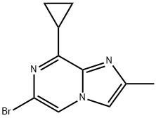 6-bromo-8-cyclopropyl-2-methylimidazo[1,2-a]pyrazine Struktur