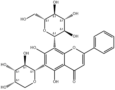 Chrysin 6-C-arabinoside 8-C-glucoside Struktur