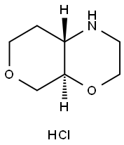 rac-(4aR,8aS)-octahydropyrano[3,4-b][1,4]oxazine hydrochloride Struktur