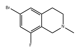 6-bromo-8-fluoro-2-methyl-1,2,3,4-tetrahydroisoquinoline Struktur