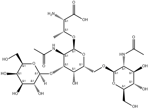 Gal beta(1-3)[GlcNAc beta(1-6)]GalNAc-alpha-Thr Struktur