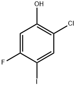 2-chloro-5-fluoro-4-iodophenol Struktur