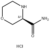 3-Morpholinecarboxamide, hydrochloride (1:1),(3R)- Struktur