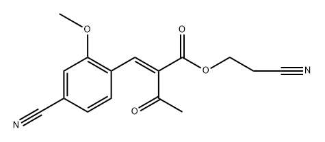 2-Cyanoethyl (2E)-2-[(4-cyano-2-methoxyphenyl)methylene]-3-oxobutanoate Struktur