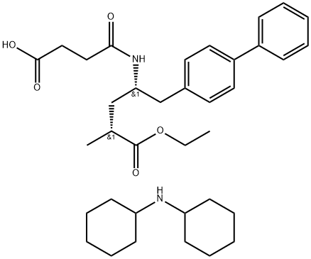 (αR,γS)- γ-[(3-Carboxy -1-oxopropyl) amino]-methyl-[1,1'-biphenyl]-4-pentanoic acid 4-ethyl ester dicyclohexylamine salt Struktur