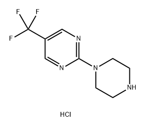 Pyrimidine, 2-(1-piperazinyl)-5-(trifluoromethyl)-, hydrochloride (1:1) Struktur