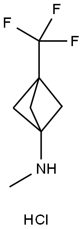 N-methyl-3-(trifluoromethyl)bicyclo[1.1.1]pentan-1-amine hydrochloride Struktur