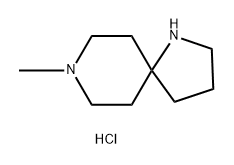 8-methyl-1,8-diazaspiro[4.5]decane hydrochloride Struktur