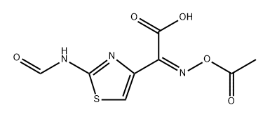 (αZ)-α-[(Acetyloxy)imino]-2-(formylamino)-4-thiazoleacetic Acid Struktur