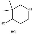 3,3-dimethylpiperidin-4-ol hydrochloride Struktur