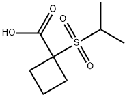 1-(isopropylsulfonyl)cyclobutane-1-carboxylicacid Struktur