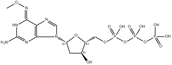 Guanosine 5'-(tetrahydrogen triphosphate), 2'-deoxy-, O-methyloxime Struktur