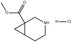 3-Azabicyclo[4.1.0]heptane-1-carboxylic acid, methyl ester, hydrochloride (1:1) Struktur