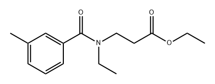 β-Alanine, N-ethyl-N-(3-methylbenzoyl)-, ethyl ester Struktur