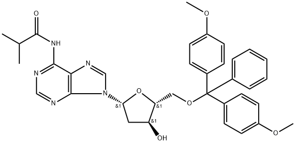 2'-Deoxy-5'-O-DMT-N6-isobutyryladenosine Struktur