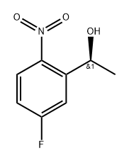 Benzenemethanol, 5-fluoro-α-methyl-2-nitro-, (αS)- Struktur