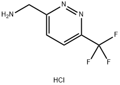 6-(trifluoromethyl)-3-Pyridazinemethanamine hydrochloride Struktur