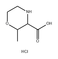 3-Morpholinecarboxylic acid, 2-methyl-,hydrochloride Struktur