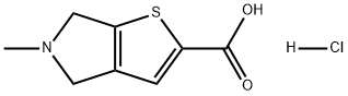 4H-Thieno[2,3-c]pyrrole-2-carboxylic acid, 5,6-dihydro-5-methyl-, hydrochloride (1:1) Struktur