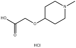 2-[(1-methylpiperidin-4-yl)oxy]acetic acid hydrochloride Struktur