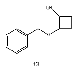 2-(benzyloxy)cyclobutan-1-amine hydrochloride Struktur