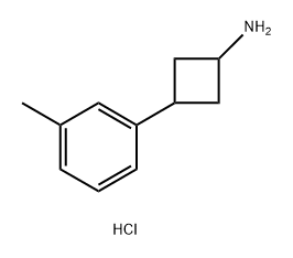 Cyclobutanamine, 3-(3-methylphenyl)-, hydrochloride (1:1) Struktur