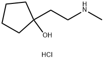 1-(2-(methylamino)ethyl)cyclopentan-1-ol hydrochloride Struktur