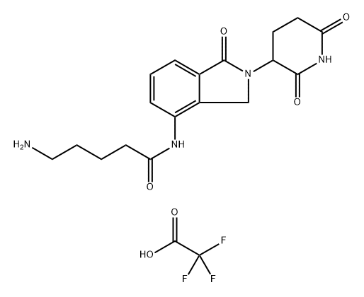 5-amino-N-[2-(2,6-dioxo-3-piperidinyl)-2,3-dihydro-1-oxo-1H-isoindol-4-yl]-Pentanamide,2,2,2-trifluoroacetate Struktur